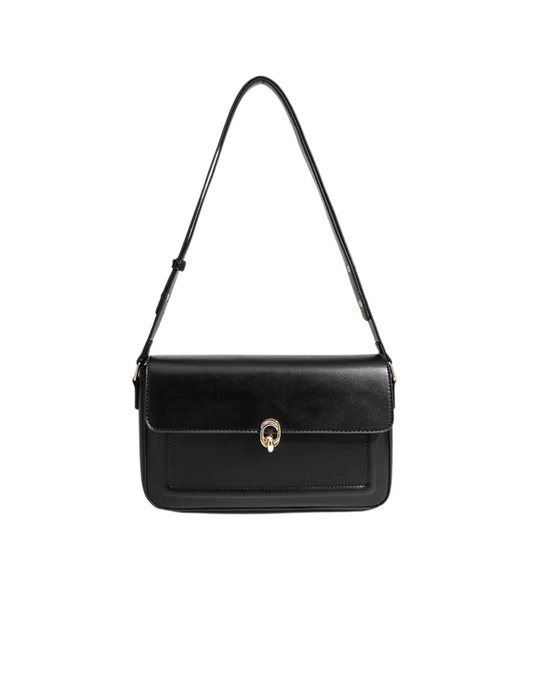 Melviana Sac Baguette Velours Noir